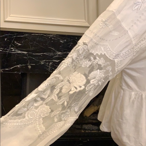 NWOT Free People off wht w/lace top - Picture 3 of 6